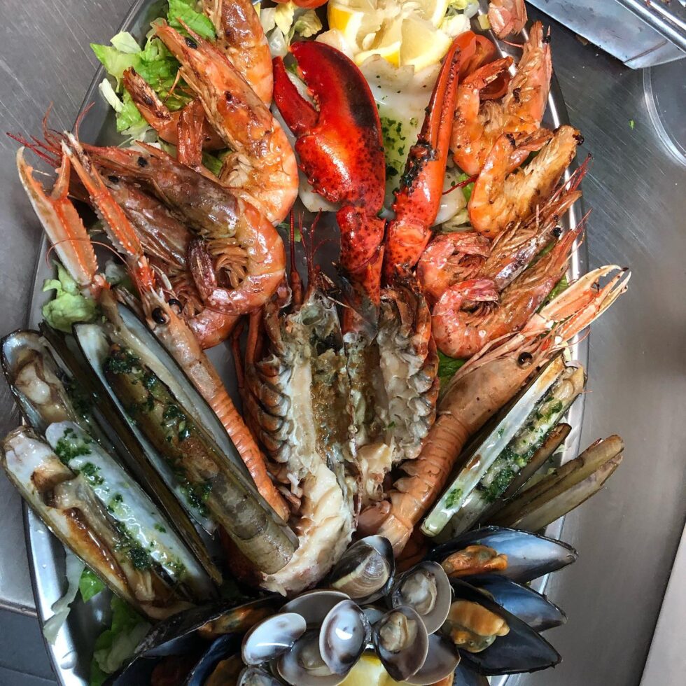 Segundo plato. Parrillada de marisco